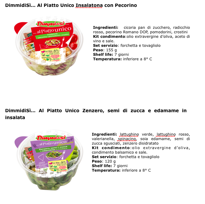 DimmidiSì : due nuove insalatone  arricchite con pecorino e con soia edamame - Sapori News 