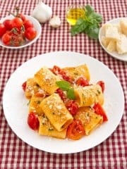 Mezzi Paccheri Rummo Lenta Lavorazione® Con Finta Genovese Di Totani E Colatura Di Alice - Sapori News 