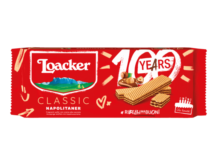 pack celebrativo per i 100 anni di loacker